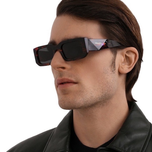 NEW PR06YS 09Q5S0 PRADA UNISEX SUNGLASSES PRADA SPR 06Y BLACK EYEWEAR PR 06YS - Picture 9 of 11